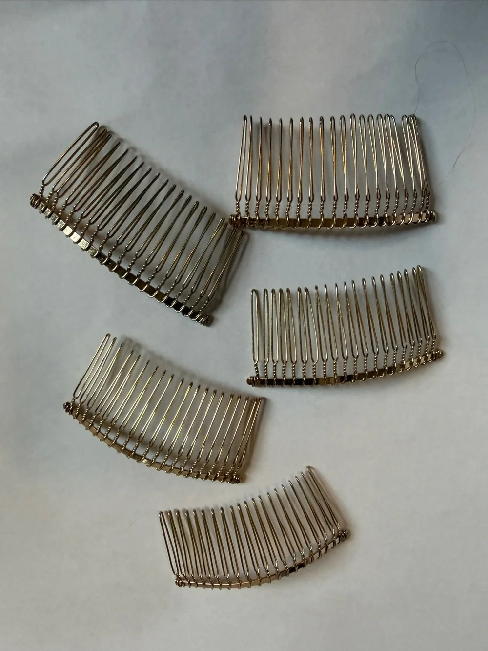 $2 w/ bundle-Set of Gold Combs - gold color